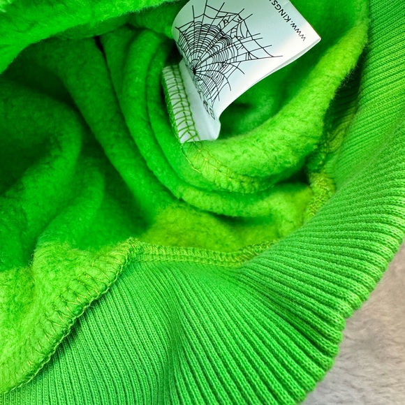 Green Sp5der Graphic Hoodie Unisex Size M - Picture 4 of 14